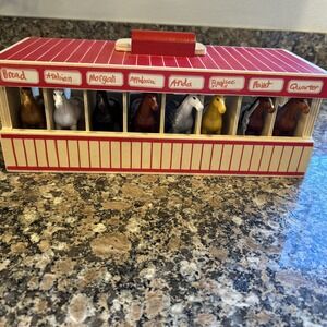 Melissa & Doug Take Along Show Horse Stable Play Set -3744 8 Horses Complete Set